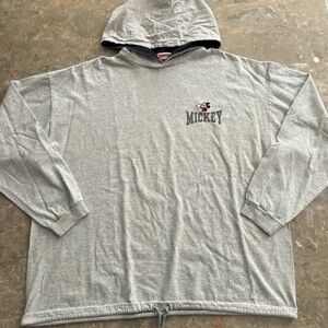 Vintage 90s Mickey Mouse Hooded Sweatshirt Made USA L/XL